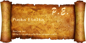 Puska Etelka névjegykártya